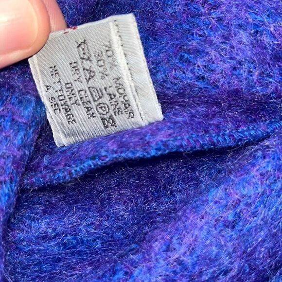 Vintage Cushendale Beret Tam Cap Mohair and Wool Women’s Blue/Purple Fitted Dead main image 9
